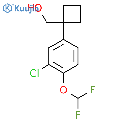 {1-3-chloro-4-(difluoromethoxy)phenylcyclobutyl}methanol structure
