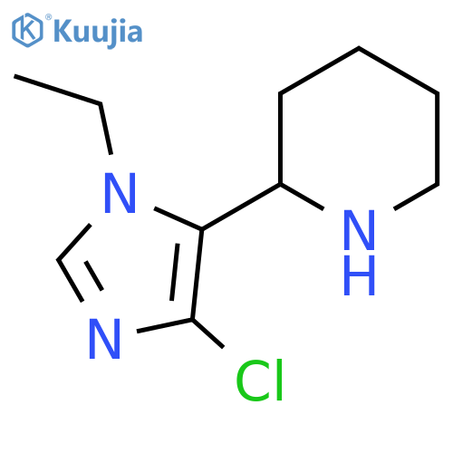 2-(4-chloro-1-ethyl-1H-imidazol-5-yl)piperidine structure