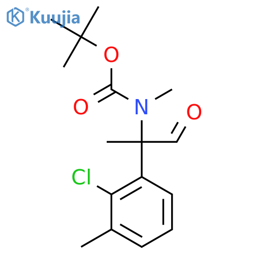 tert-butyl N-2-(2-chloro-3-methylphenyl)-1-oxopropan-2-yl-N-methylcarbamate structure