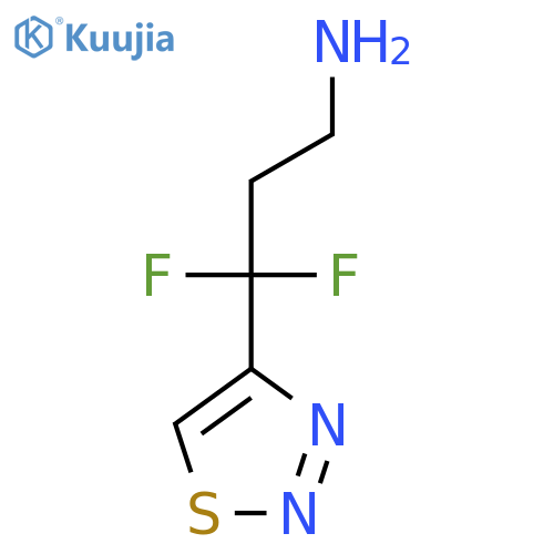 3,3-Difluoro-3-(1,2,3-thiadiazol-4-yl)propan-1-amine structure