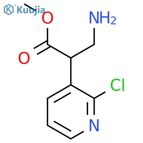 methyl 3-amino-2-(2-chloropyridin-3-yl)propanoate structure