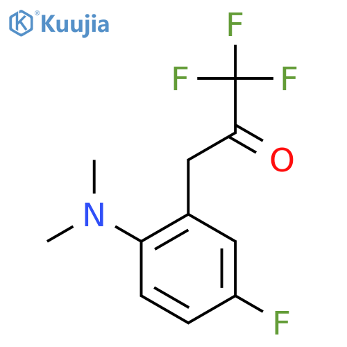 3-2-(dimethylamino)-5-fluorophenyl-1,1,1-trifluoropropan-2-one structure