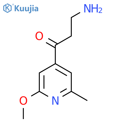 3-amino-1-(2-methoxy-6-methylpyridin-4-yl)propan-1-one structure