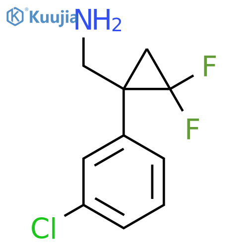 1-(3-chlorophenyl)-2,2-difluorocyclopropylmethanamine structure