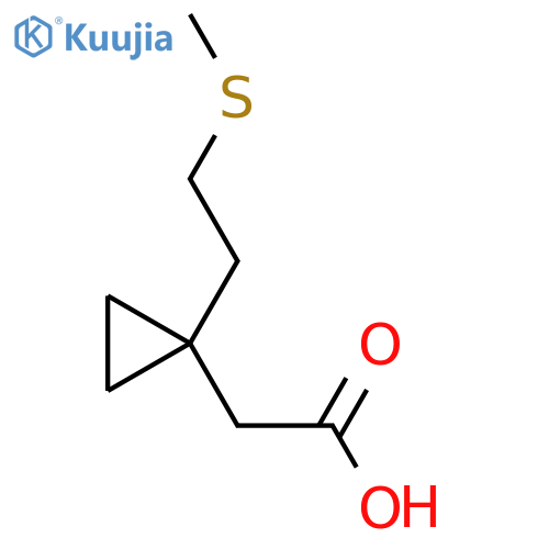 2-{1-2-(methylsulfanyl)ethylcyclopropyl}acetic acid structure