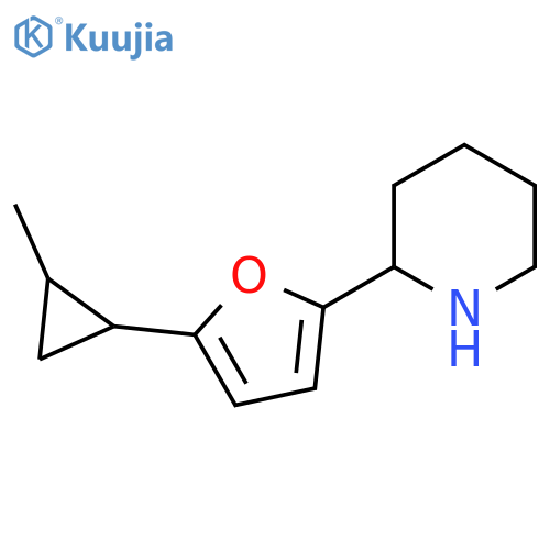 2-5-(2-methylcyclopropyl)furan-2-ylpiperidine structure