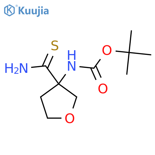 tert-butyl N-(3-carbamothioyloxolan-3-yl)carbamate structure