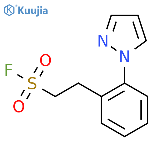 2-2-(1H-pyrazol-1-yl)phenylethane-1-sulfonyl fluoride structure