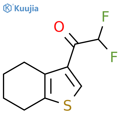 2,2-difluoro-1-(4,5,6,7-tetrahydro-1-benzothiophen-3-yl)ethan-1-one structure