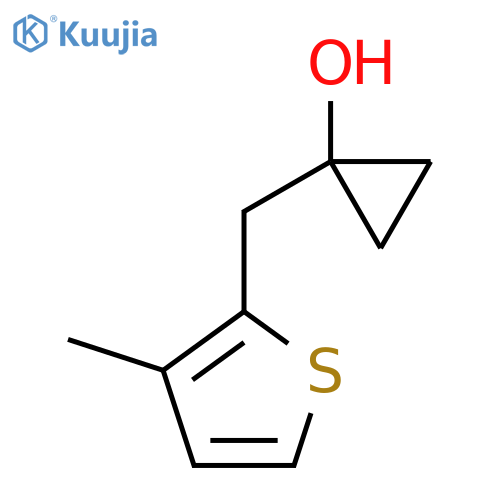 1-(3-methylthiophen-2-yl)methylcyclopropan-1-ol structure