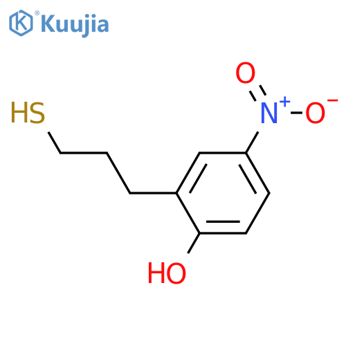4-nitro-2-(3-sulfanylpropyl)phenol structure