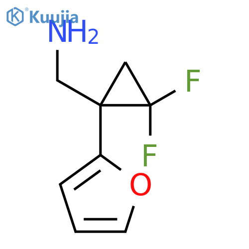 2,2-difluoro-1-(furan-2-yl)cyclopropylmethanamine structure