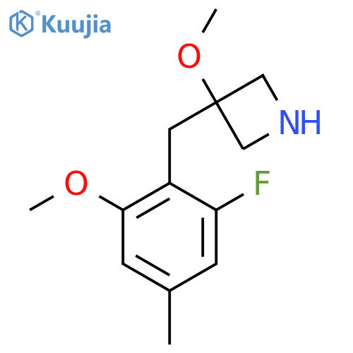 3-(2-fluoro-6-methoxy-4-methylphenyl)methyl-3-methoxyazetidine structure