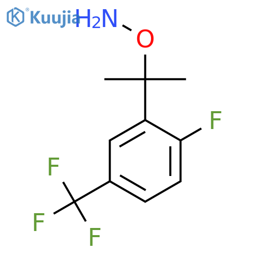 O-{2-2-fluoro-5-(trifluoromethyl)phenylpropan-2-yl}hydroxylamine structure