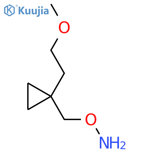 O-{1-(2-methoxyethyl)cyclopropylmethyl}hydroxylamine structure