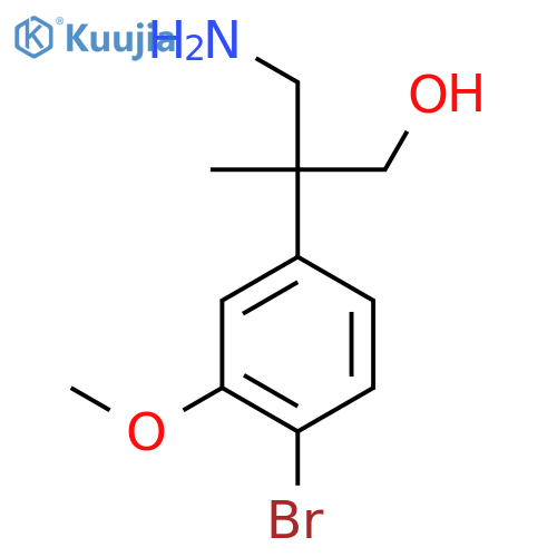 3-amino-2-(4-bromo-3-methoxyphenyl)-2-methylpropan-1-ol structure
