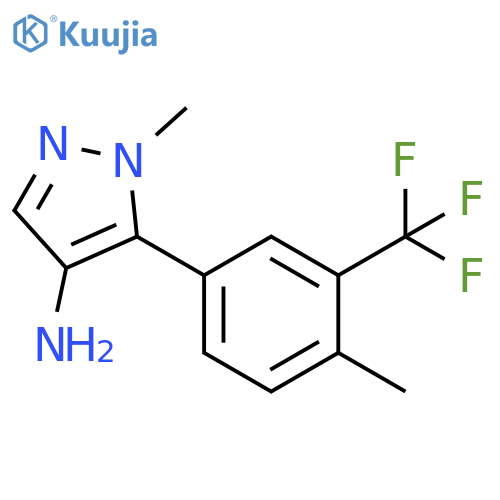 1-methyl-5-4-methyl-3-(trifluoromethyl)phenyl-1H-pyrazol-4-amine structure