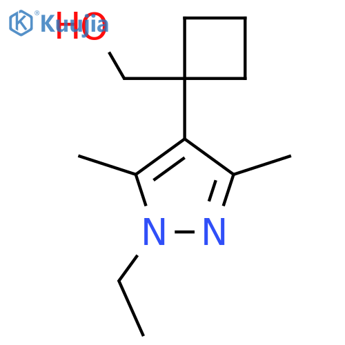 1-(1-ethyl-3,5-dimethyl-1H-pyrazol-4-yl)cyclobutylmethanol structure