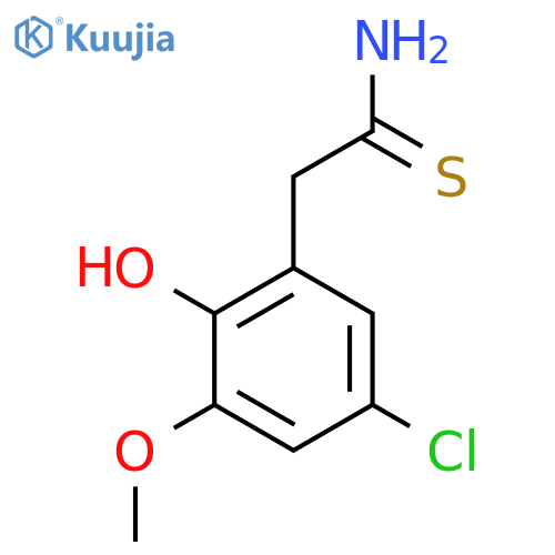 2-(5-chloro-2-hydroxy-3-methoxyphenyl)ethanethioamide structure