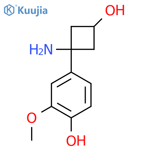 4-(1-amino-3-hydroxycyclobutyl)-2-methoxyphenol structure