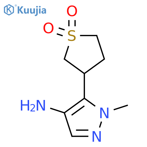 3-(4-amino-1-methyl-1H-pyrazol-5-yl)-1lambda6-thiolane-1,1-dione structure