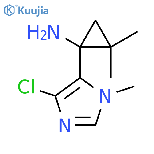 1-(4-chloro-1-methyl-1H-imidazol-5-yl)-2,2-dimethylcyclopropan-1-amine structure
