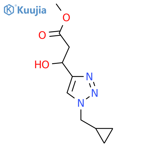 methyl 3-1-(cyclopropylmethyl)-1H-1,2,3-triazol-4-yl-3-hydroxypropanoate structure