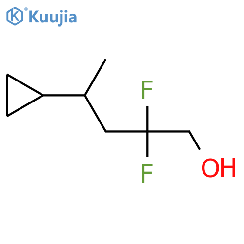 4-cyclopropyl-2,2-difluoropentan-1-ol structure