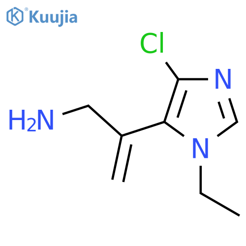2-(4-chloro-1-ethyl-1H-imidazol-5-yl)prop-2-en-1-amine structure
