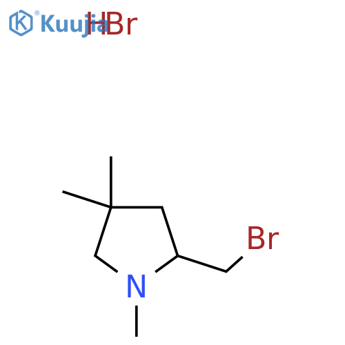 2-(Bromomethyl)-1,4,4-trimethylpyrrolidine hydrobromide structure
