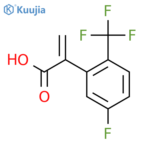 2-5-fluoro-2-(trifluoromethyl)phenylprop-2-enoic acid structure