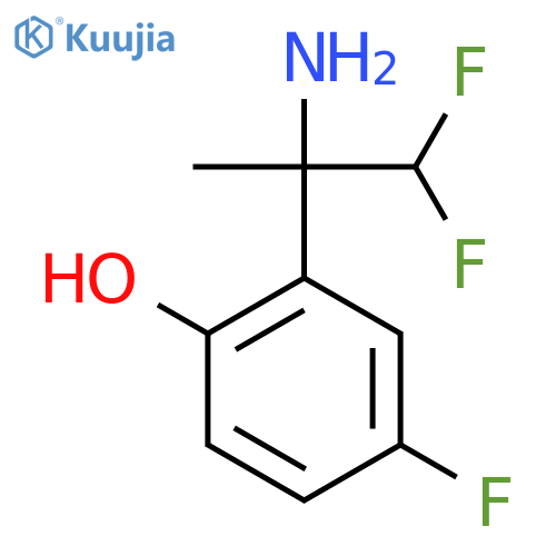 2-(2-amino-1,1-difluoropropan-2-yl)-4-fluorophenol structure