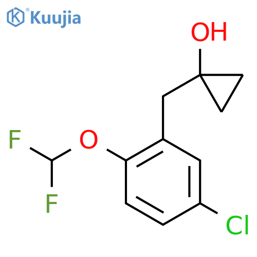 1-{5-chloro-2-(difluoromethoxy)phenylmethyl}cyclopropan-1-ol structure