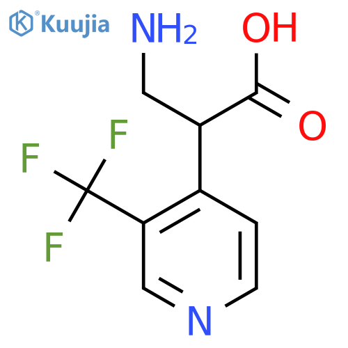 3-amino-2-3-(trifluoromethyl)pyridin-4-ylpropanoic acid structure
