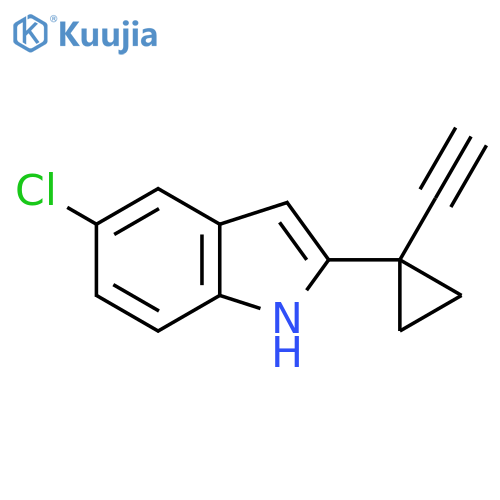 5-chloro-2-(1-ethynylcyclopropyl)-1H-indole structure