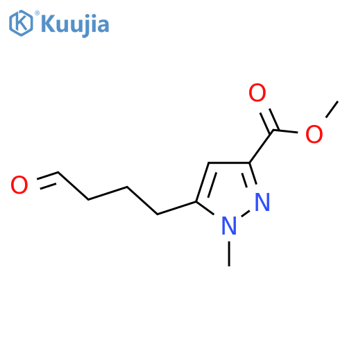 methyl 1-methyl-5-(4-oxobutyl)-1H-pyrazole-3-carboxylate structure