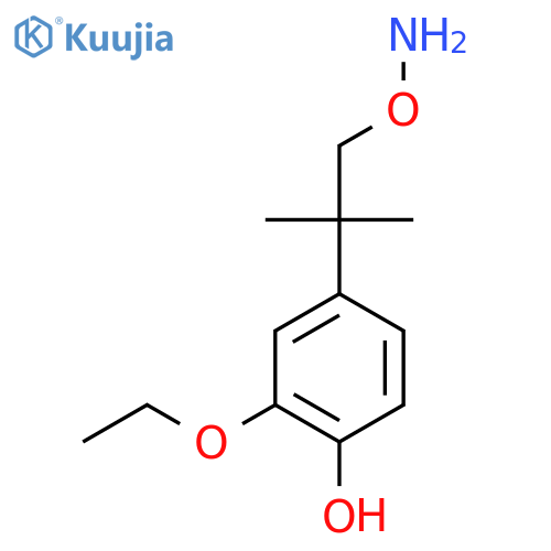 4-1-(aminooxy)-2-methylpropan-2-yl-2-ethoxyphenol structure