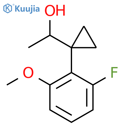 1-1-(2-fluoro-6-methoxyphenyl)cyclopropylethan-1-ol structure
