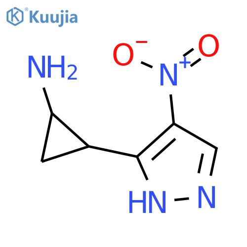 2-(4-nitro-1H-pyrazol-3-yl)cyclopropan-1-amine structure