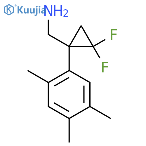2,2-difluoro-1-(2,4,5-trimethylphenyl)cyclopropylmethanamine structure