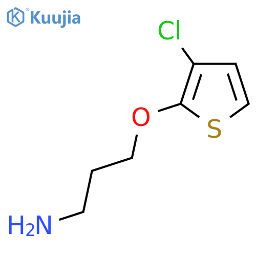 3-(3-chlorothiophen-2-yl)oxypropan-1-amine structure