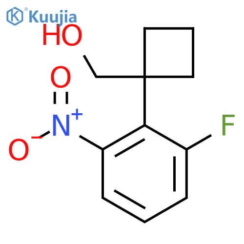 1-(2-fluoro-6-nitrophenyl)cyclobutylmethanol structure