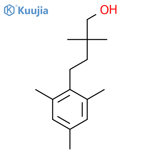 2,2-dimethyl-4-(2,4,6-trimethylphenyl)butan-1-ol structure