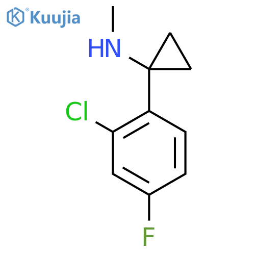 1-(2-chloro-4-fluorophenyl)-N-methylcyclopropan-1-amine structure