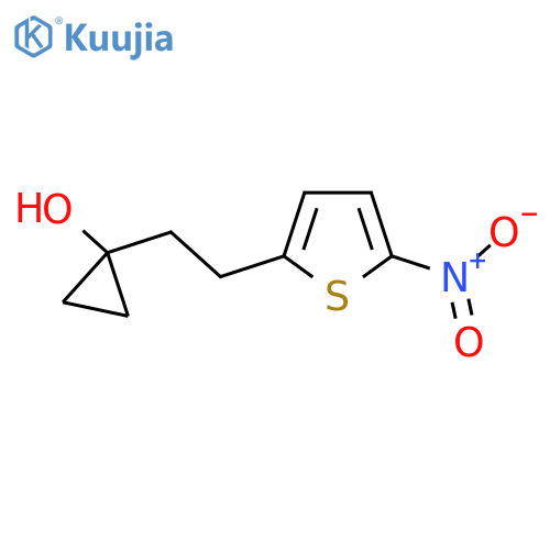 1-2-(5-nitrothiophen-2-yl)ethylcyclopropan-1-ol structure