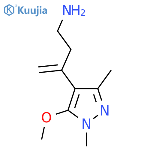 3-(5-methoxy-1,3-dimethyl-1H-pyrazol-4-yl)but-3-en-1-amine structure
