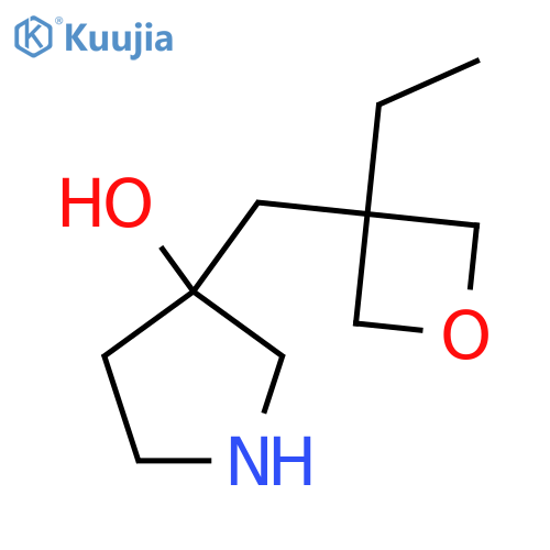 3-[(3-Ethyloxetan-3-yl)methyl]pyrrolidin-3-ol structure