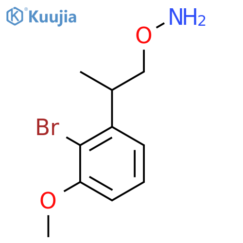 O-2-(2-bromo-3-methoxyphenyl)propylhydroxylamine structure