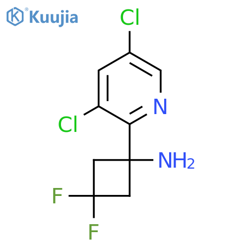 1-(3,5-dichloropyridin-2-yl)-3,3-difluorocyclobutan-1-amine structure