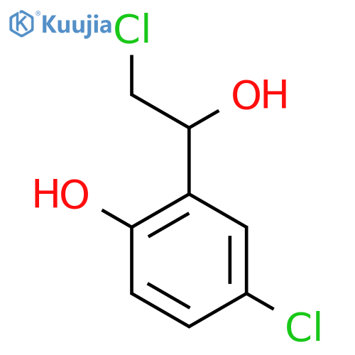 4-chloro-2-(2-chloro-1-hydroxyethyl)phenol structure
